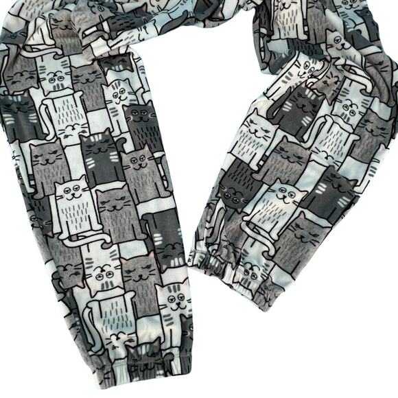 Secret Treasures Cat Naps Pajama Jogger Lounge Set White Pink Gray Black Small - Picture 11 of 14